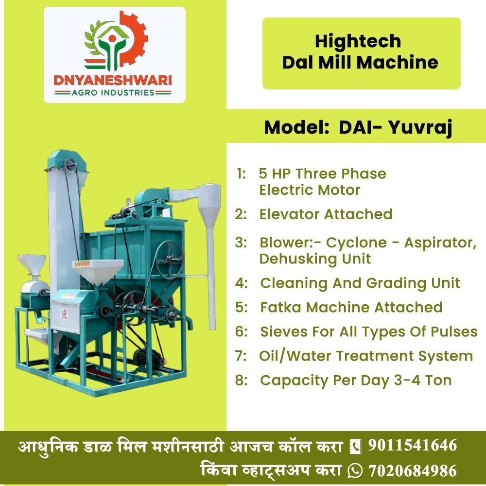 High-tech Dal Mill machine-Dnyaneshwari Agro Industries